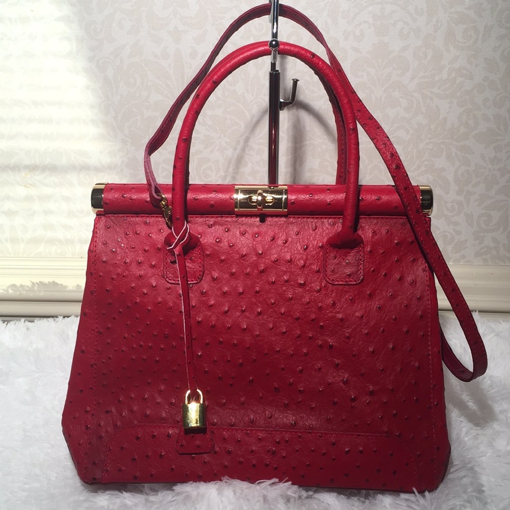 New Muska ostrich design handbag/shoulder bag